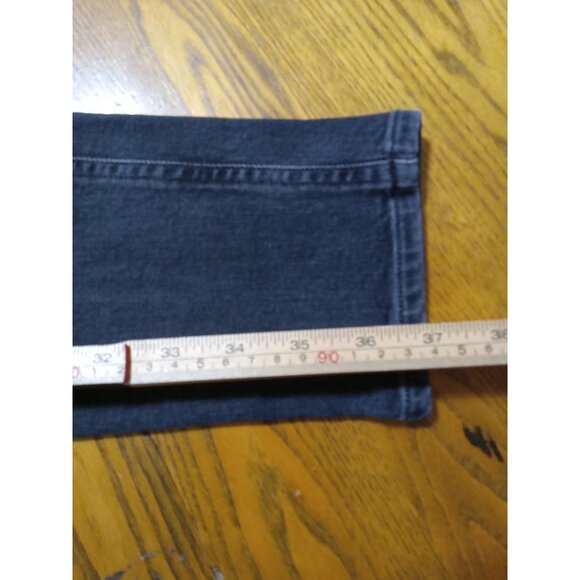 AGOLDE Jeans Womens 25 BLACK faded BUTTON FLY STRAIGHT LEGS ? Preowned Denim - Picture 4 of 12